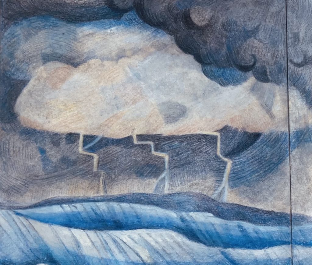 orage nuage éclairs illustration